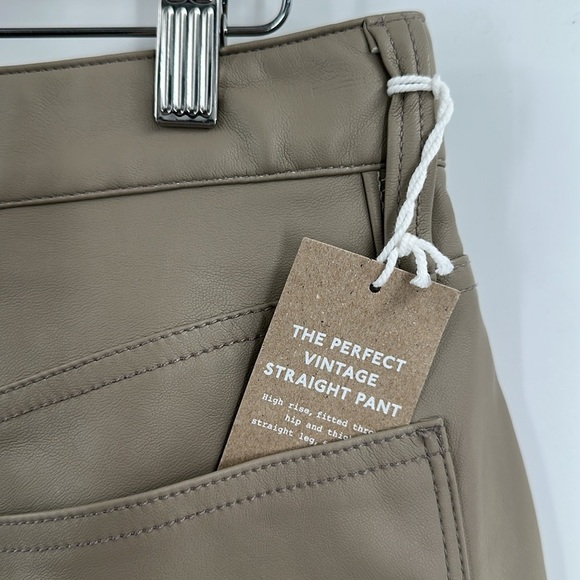 Madewell The Perfect Vintage Straight Jean: Faux Leather Edition 27 NWT - Picture 7 of 9